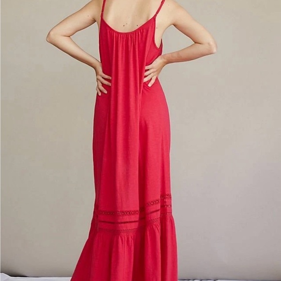 Anthropologie Tiered Maxi Dress Sundress Women’s Sm Saturday Sunday Trudie Pink - Picture 6 of 12